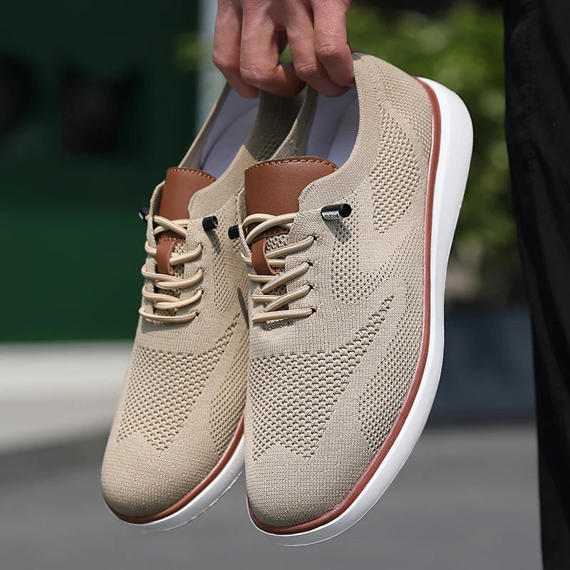 Zapatos deslizantes para hombre, mocasines deportivos de malla, zapatos antideslizantes, zapatos casuales de corte bajo, zapatos deportivos informales, zapatos de diseñador más vendidos 2025