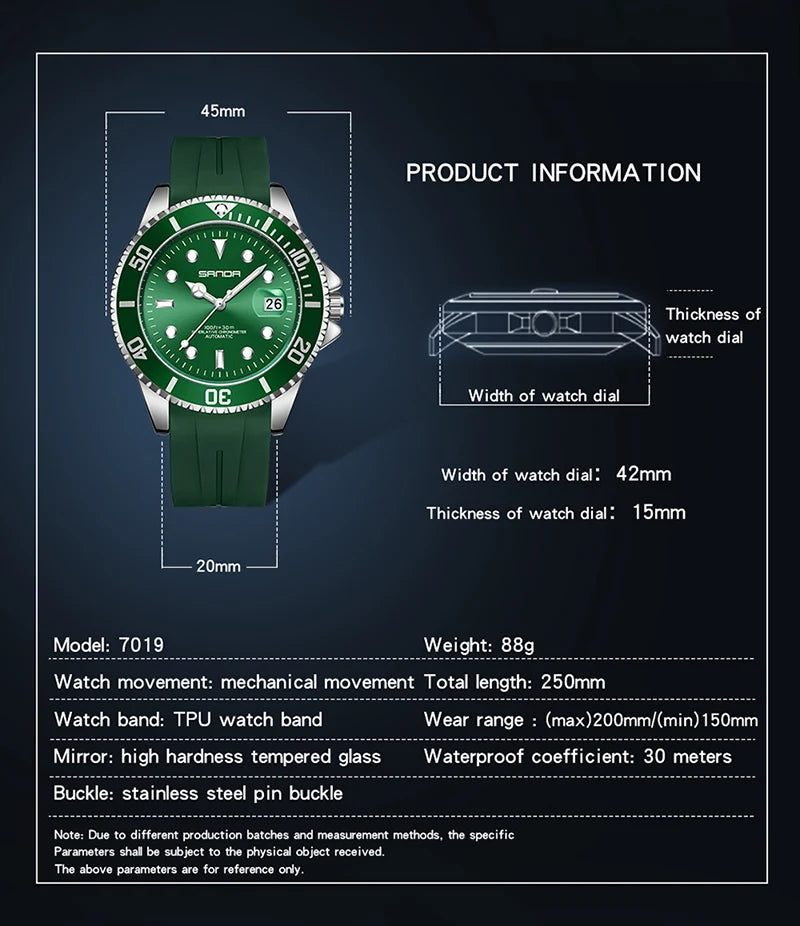 Relojes automáticos de marca de lujo para hombre, reloj mecánico resistente al agua con diseño cuadrado, relojes deportivos elegantes para mujer, reloj Masculino 2026