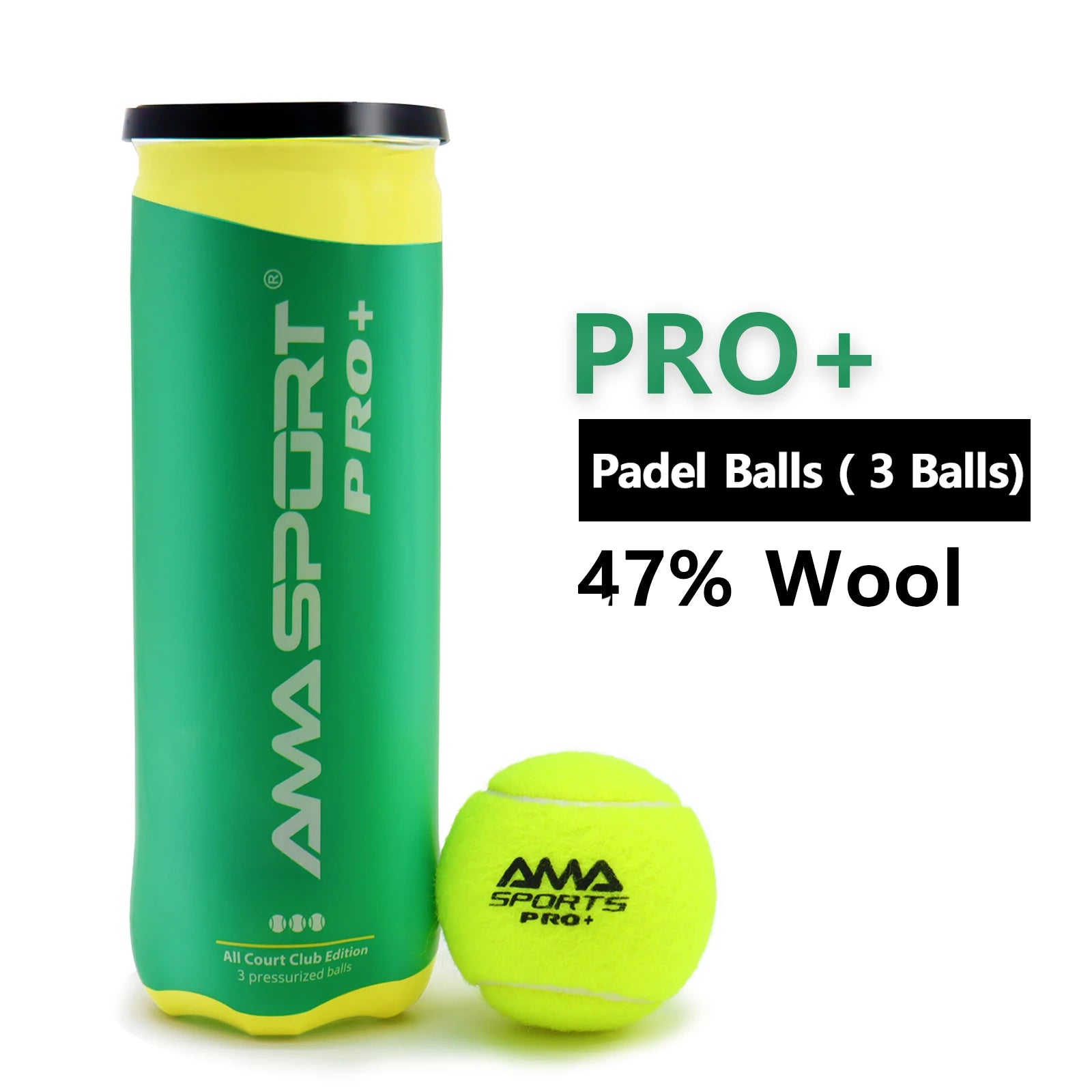 Padel Court Balls - Pelotas de padel duraderas de grado de torneo para jugadores profesionales y aficionados - Pelotas de padel de rebote óptimo