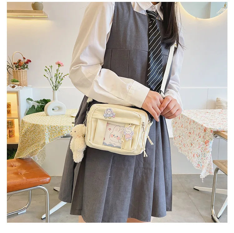 Nuevo Bolso Kawaii para niñas, novedad de 2024, Bolso transparente JK, Bolso cruzado pequeño para mujeres, bolsos y Bolsos de hombro, Bolso Itabag