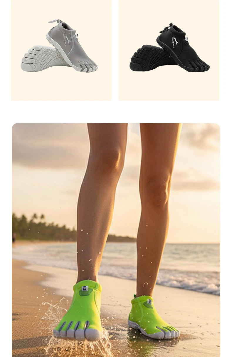 Zapatos de Neopreno de Cinco Dedos, Zapatillas de Agua Descalzas para Buceo, Voleibol de Playa y Caminatas en Arrecifes Costeros