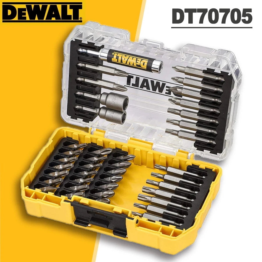 Dewalt-Juego de puntas de destornillador de impacto, 40 piezas, con estuche resistente, compatible con TStak Caddy, juego de brocas, accesorios DT70705