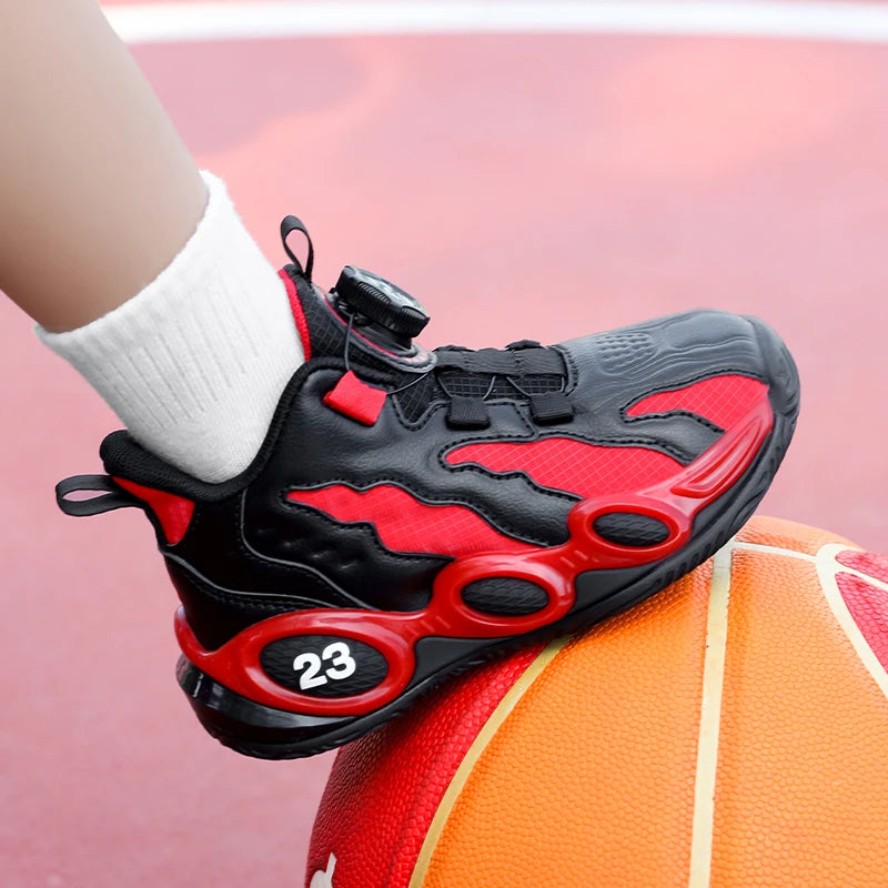 Zapatillas de baloncesto de moda para niños, zapatos deportivos de cuero PU de alta calidad, zapatos casuales para niños y niñas, cómodas zapatillas de gimnasio nuevas