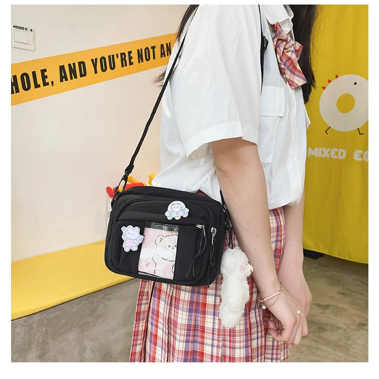 Nuevo Bolso Kawaii para niñas, novedad de 2024, Bolso transparente JK, Bolso cruzado pequeño para mujeres, bolsos y Bolsos de hombro, Bolso Itabag