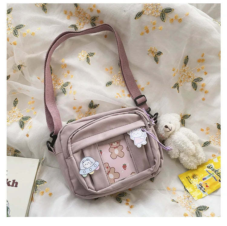 Nuevo Bolso Kawaii para niñas, novedad de 2024, Bolso transparente JK, Bolso cruzado pequeño para mujeres, bolsos y Bolsos de hombro, Bolso Itabag