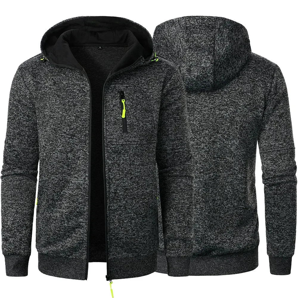 Sudadera informal con capucha para hombre, ropa deportiva ajustada, chaqueta de otoño, chándal, ropa de calle