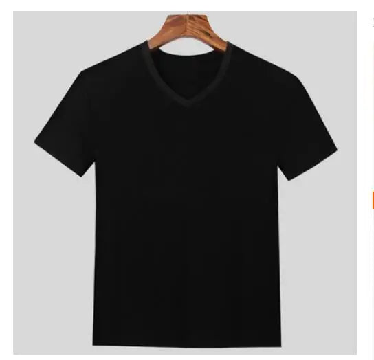 Camiseta grande para hombre talla grande 8XL 9XL 10XL 11XL 12XL manga corta cuello en V suelta Casual negro gris blanco