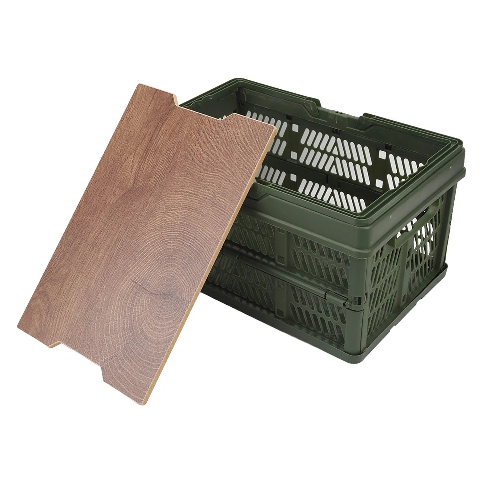 Cesta de Picnic plegable para acampar con tablero móvil, caja de almacenamiento de mano multifunción de gran capacidad, organización del hogar