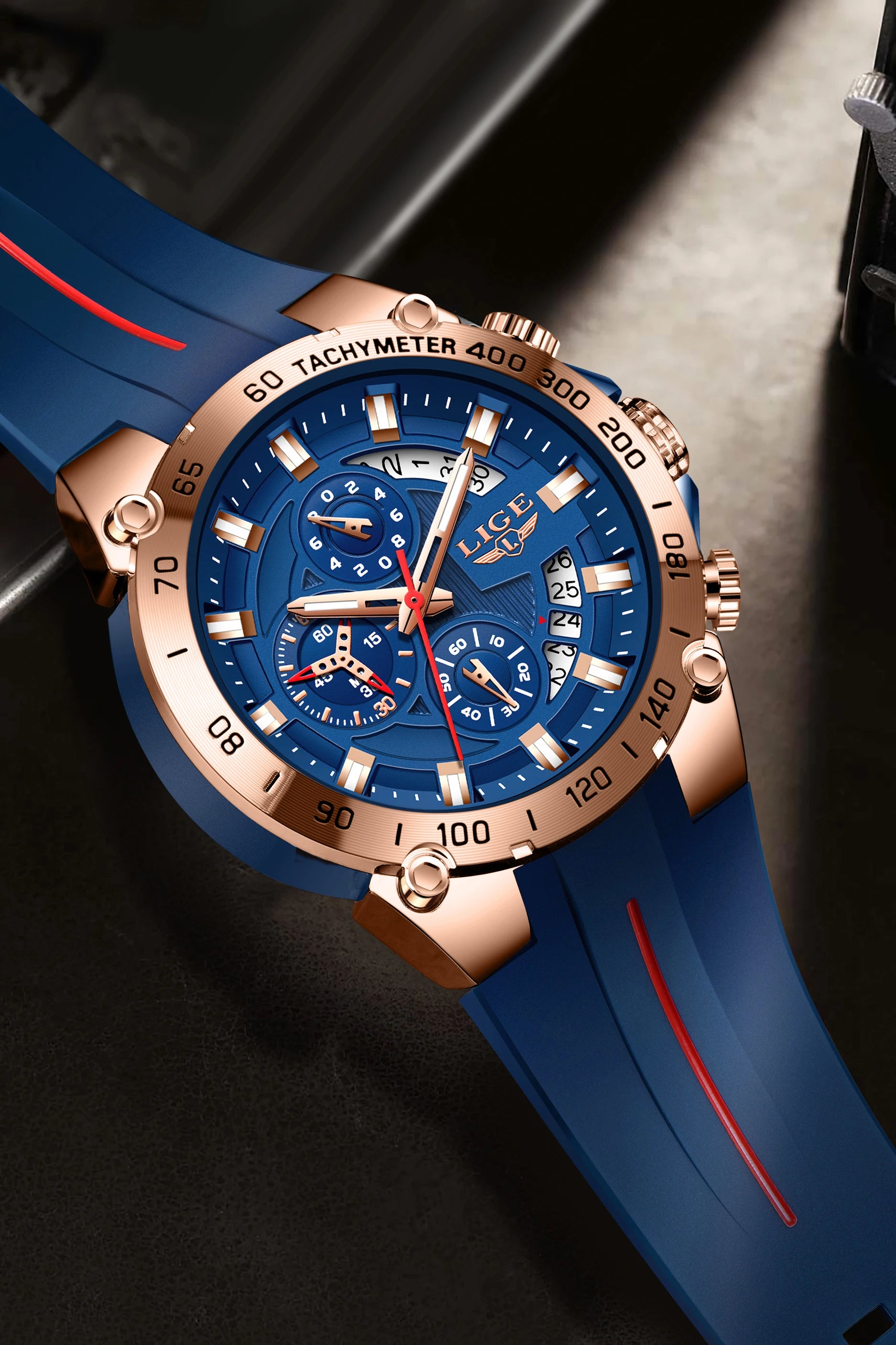 Relojes de Moda LIGE, Relojes de Pulsera Masculinos de Moda con Cronógrafo, Fecha Luminosa e Impermeable, Reloj de Hombre, Relogio Masculino