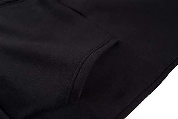 Sudadera con capucha de manga larga para hombre, suéter con cremallera, cuello alto, chaqueta superior, abrigo, color negro