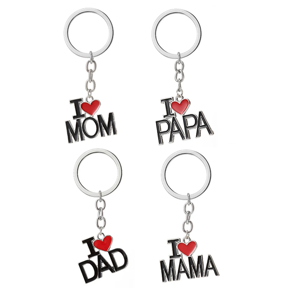 Joyería de moda, regalo del Día del Padre para madre, regalo de San Valentín, amo papá, mamá, PaPa, mamá, llavero familiar, mamá, PAPA
