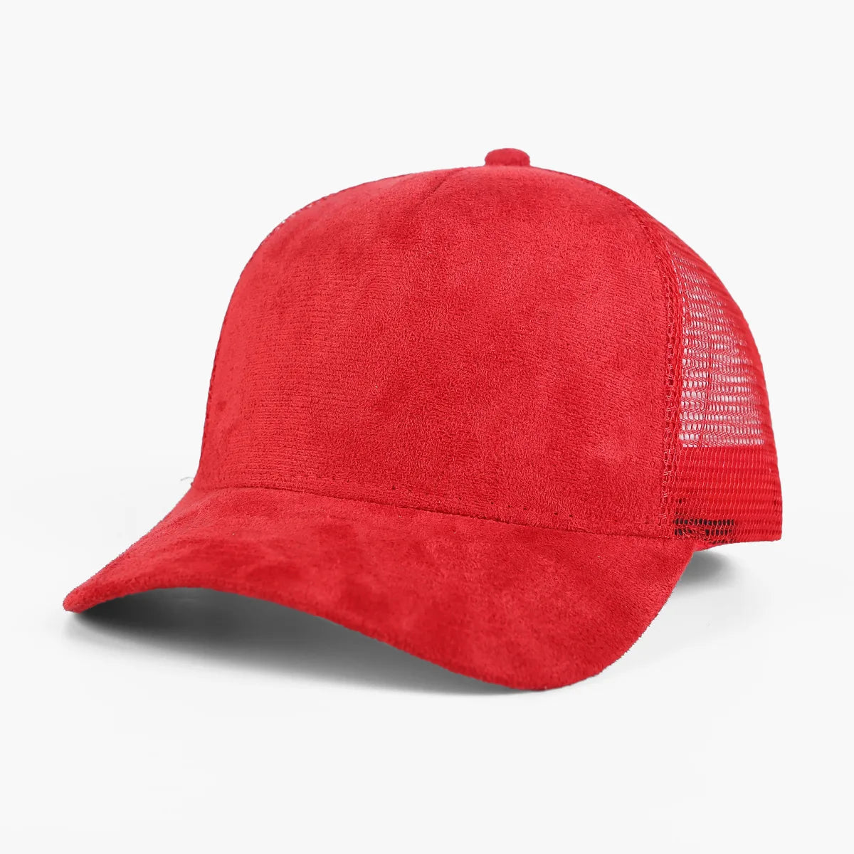 Gorra de béisbol de 1 pieza para hombre, gorra de camionero de gamuza de malla de 5 paneles, gorros para deportes al aire libre para primavera y verano para mujer, gorros de Color sólido