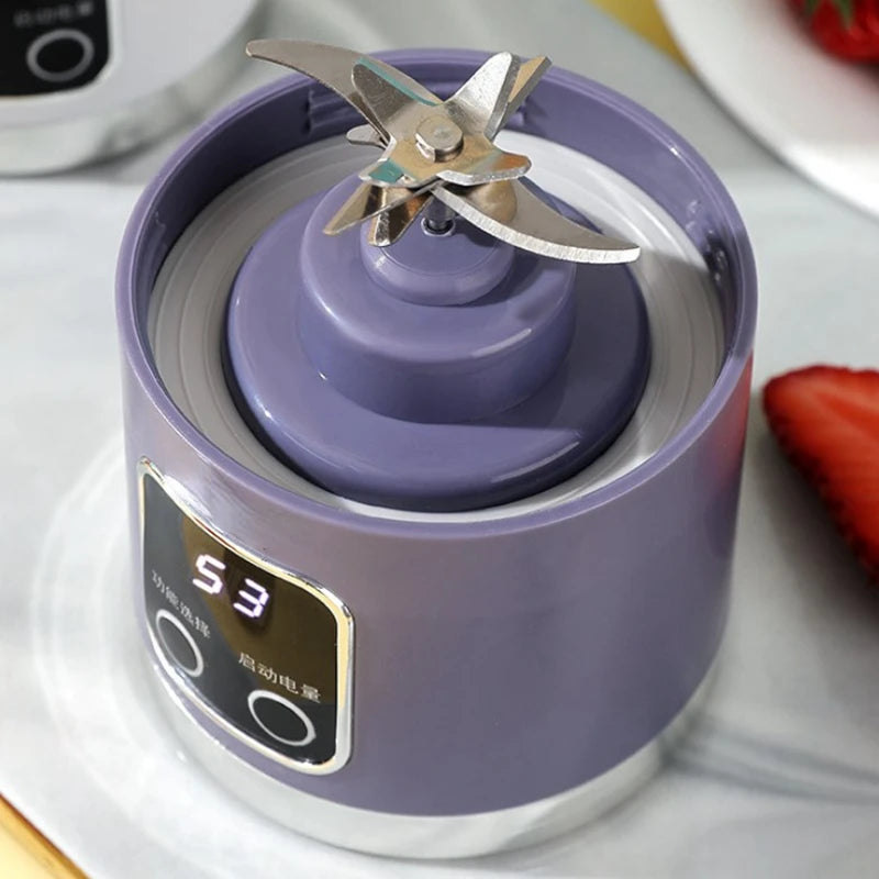 Máquina mezcladora doméstica, licuadora portátil, exprimidor eléctrico triturado con 3 velocidades, 450ML, gran capacidad, pantalla Digital, taza de jugo