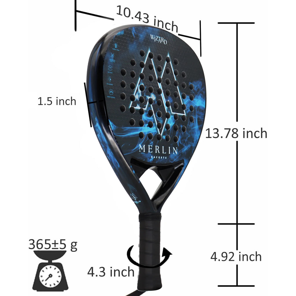 Raqueta de tenis de paleta ligera con cubierta, orificios de precisión, raqueta de Padel de carbono adecuada para principiantes y avanzados