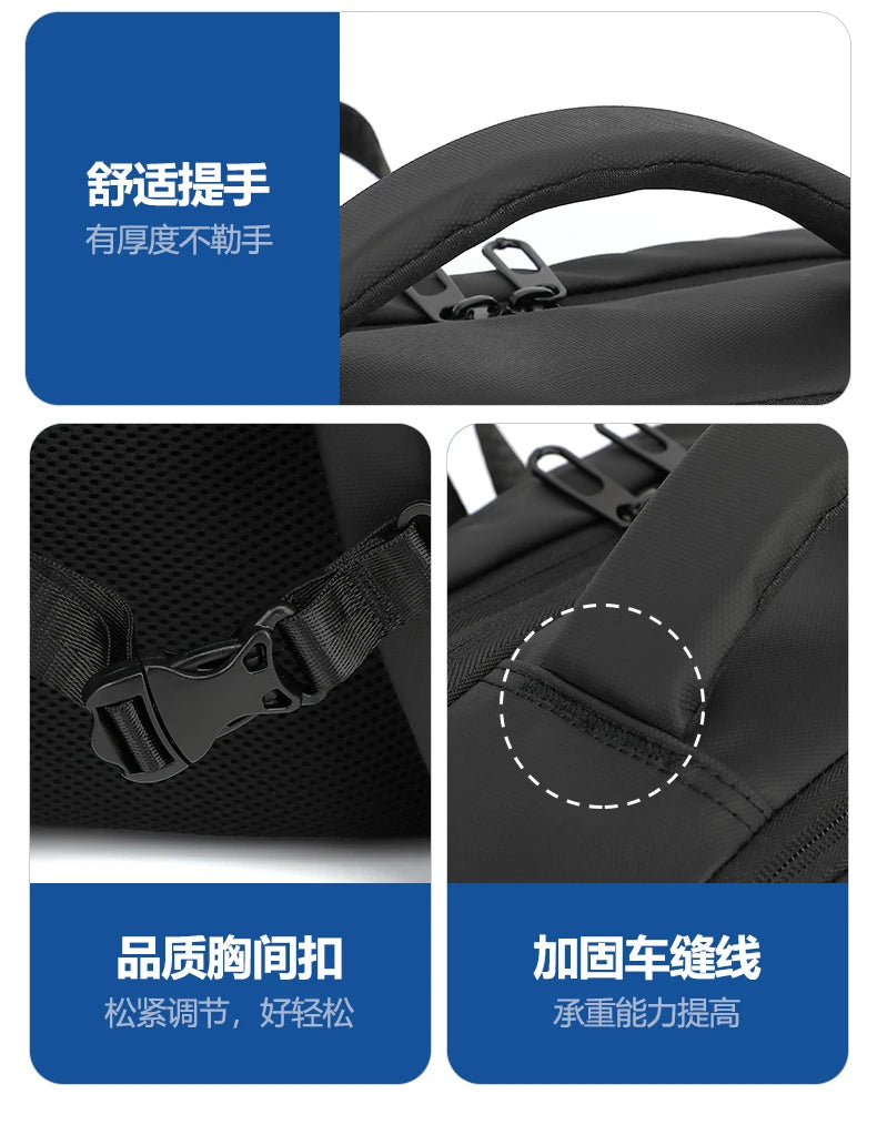 Mochila para hombre, bolsa de viaje multifuncional, compresión al vacío, impermeable, para viajes de negocios, nueva mochila para parejas