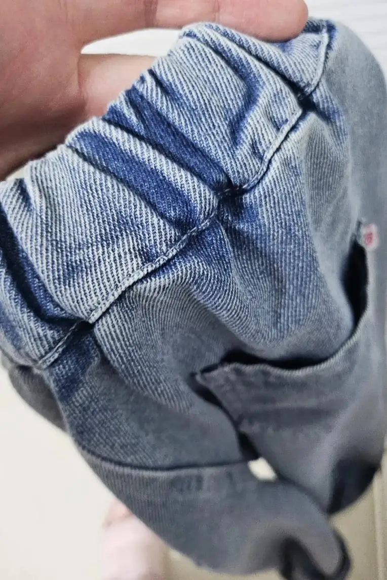 Pantalones vaqueros de primavera para niños y niñas, pantalones vaqueros bordados con dibujos de cachorros de 2 a 7 años, pantalones holgados con farol, pantalones vaqueros elegantes para niños