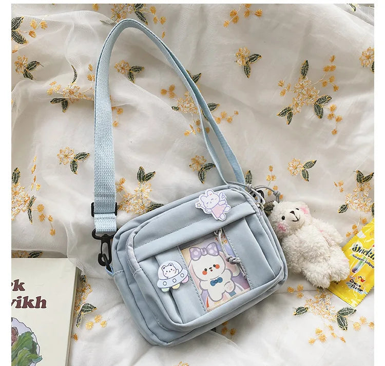 Nuevo Bolso Kawaii para niñas, novedad de 2024, Bolso transparente JK, Bolso cruzado pequeño para mujeres, bolsos y Bolsos de hombro, Bolso Itabag