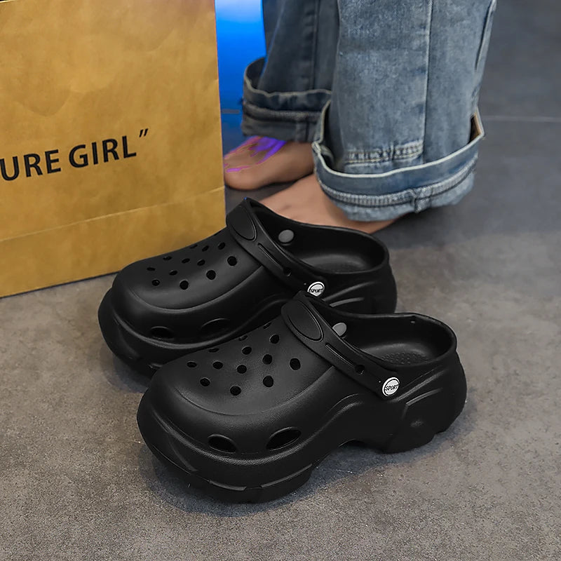 Sandalias de moda para mujer, zapatillas impermeables, zapatos de mujer, toboganes de verano para exteriores, zapatos de jardín de suela blanda, zuecos de interior, sandalias