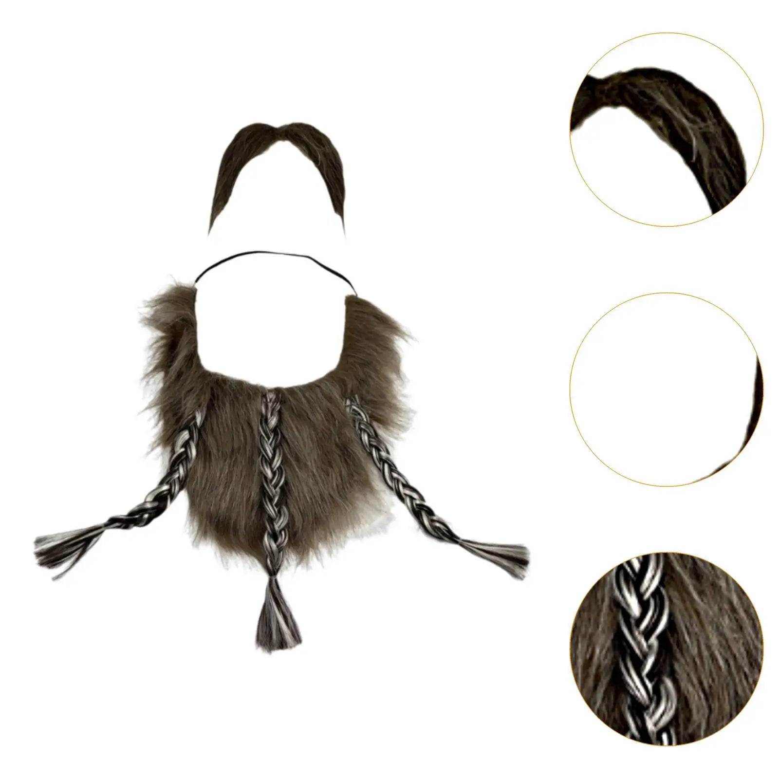 Vestido de bigote falso, barba falsa para actuación en escenario, mascarada de Halloween