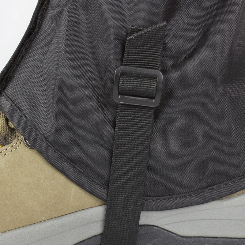 1 par de cubiertas impermeables para piernas, correa elástica, tubo largo, protección para piernas, senderismo, esquí, escalada, pantalones, cubierta para zapatos, vendaje duradero