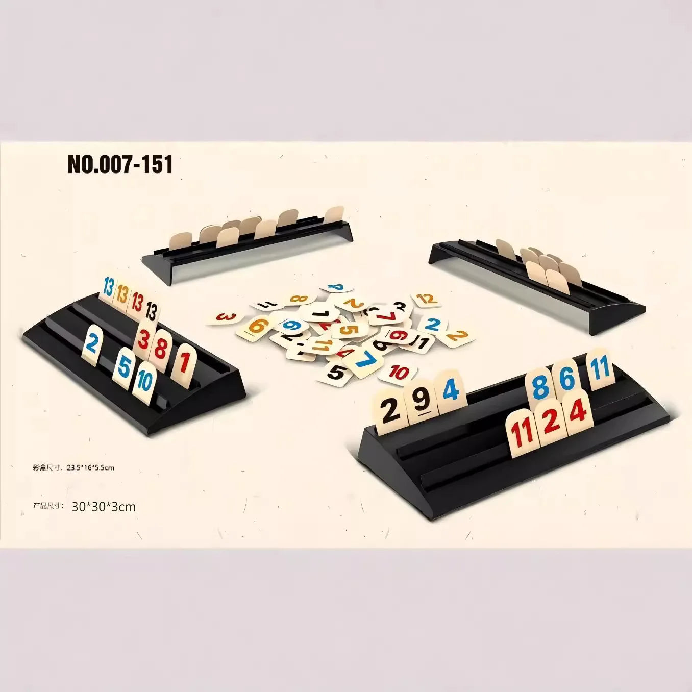 Juego de mesa Digital Mahjong Rummy, tablero de estrategia a juego con números para multijugador, entretenimiento para fiestas sociales, juego nocturno para amigos