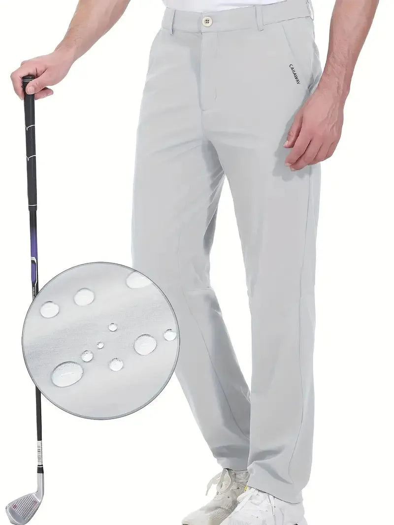 Pantalones deportivos de Golf de verano para hombre, transpirables, de alta elasticidad, para exteriores, corte ajustado y efecto adelgazante