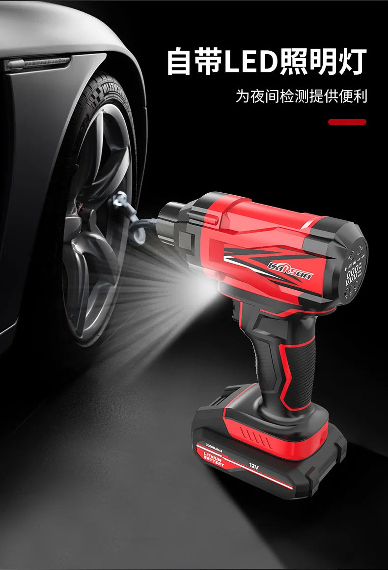 Bomba de aire inalámbrica para coche, bomba de aire para coche, carga y parada automática, práctica bomba de aire portátil para neumáticos de coche