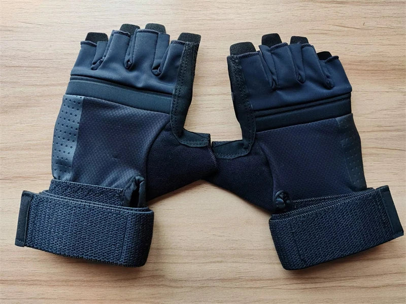 Guantes de Fitness levantamiento de pesas mancuernas culturismo Crossfit Pull Ups entrenamiento guantes de gimnasio para hombre