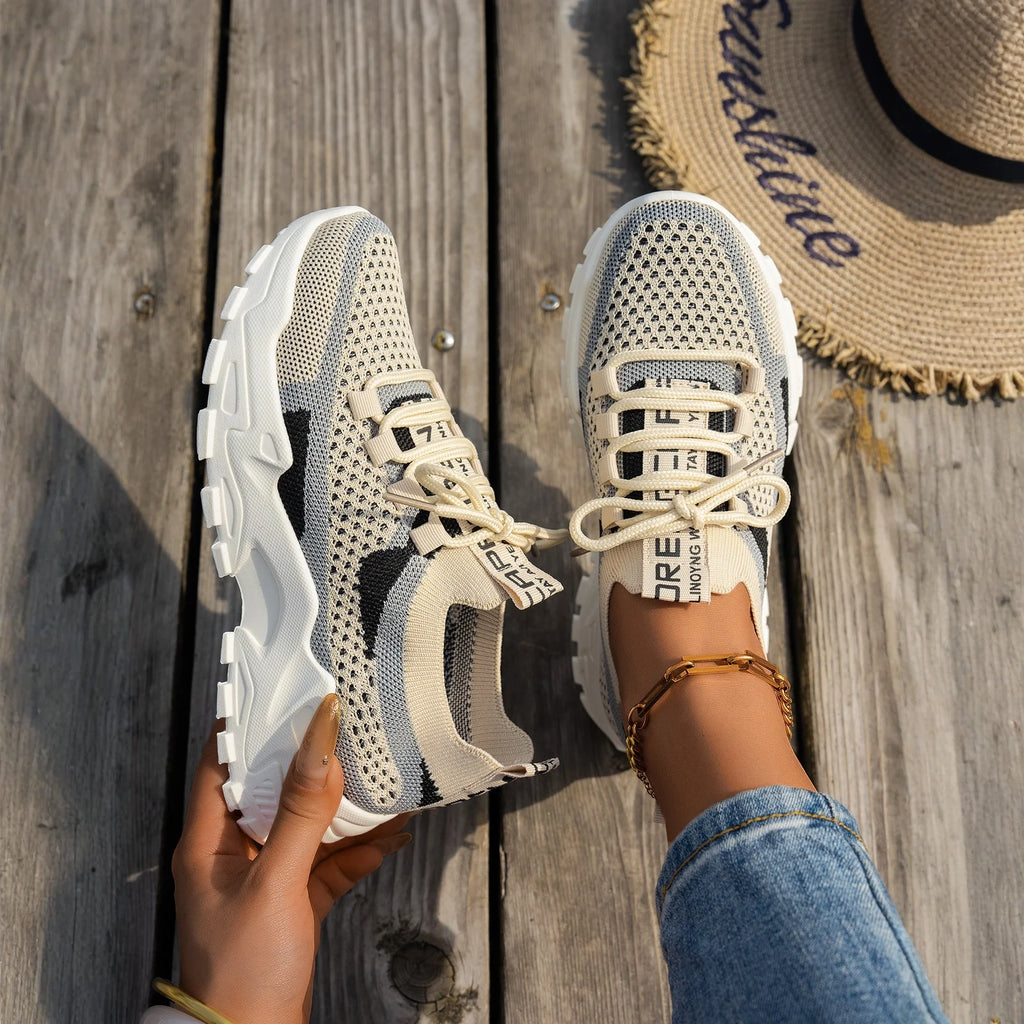 Zapatos De Mujer verano 2025 nuevas cuatro estaciones versátiles finos Zapatos informales transpirables grandes zapatillas De deporte De moda Mujer Zapatos De Mujer