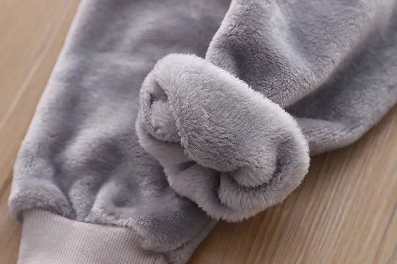 Ropa de otoño e invierno para niños, conjunto de pijamas para bebés, ropa de dormir de lana de Franela gruesa para niños, conjuntos de 2 uds, trajes cálidos para el hogar, ropa para niños