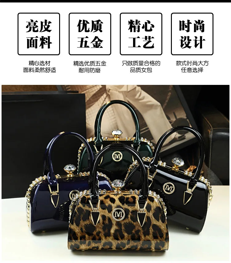 Bolso de mujer Bolso de hombro pequeño de cuero brillante personalizado Nuevo bolso cruzado Bolso de almohada de moda