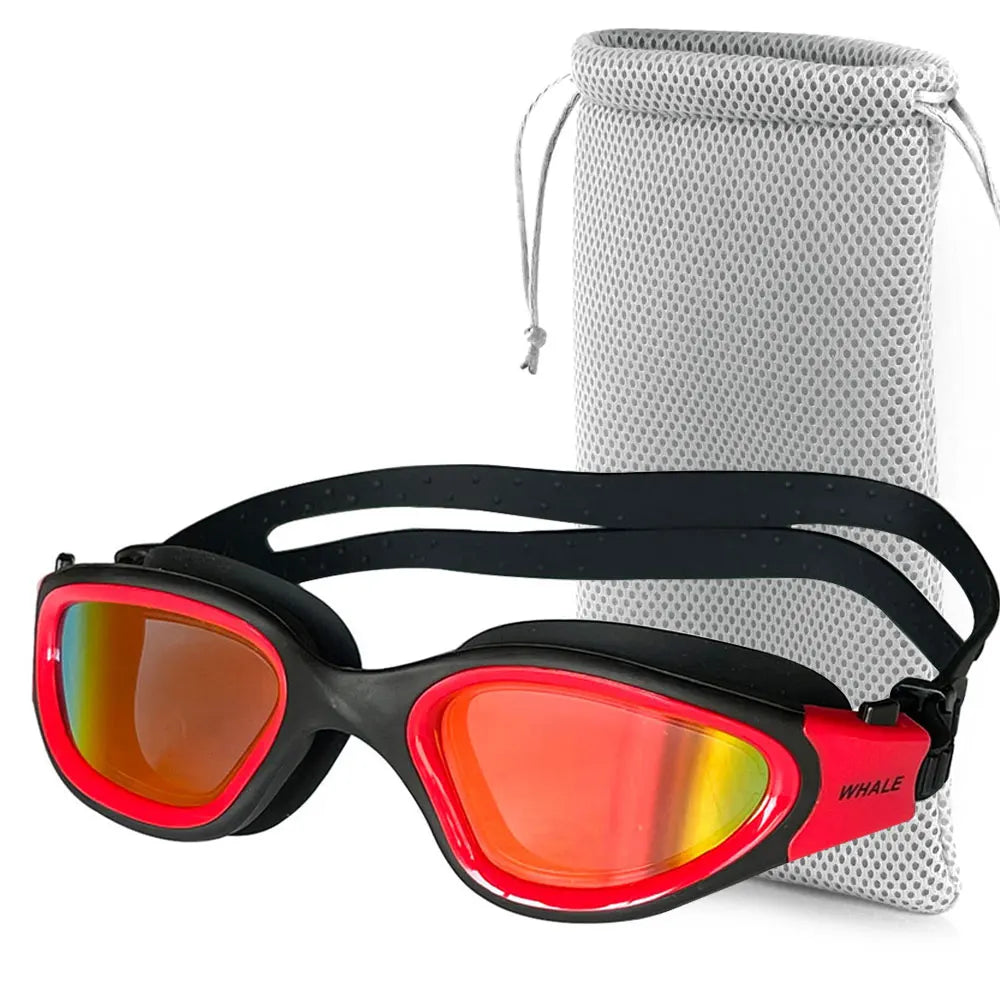 Gafas de natación profesionales antivaho para adultos, lentes de protección UV para hombres y mujeres, gafas de natación de silicona ajustables impermeables en la piscina