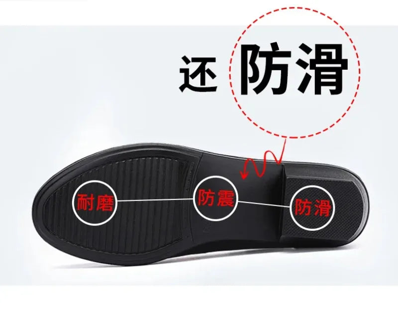 Zapatos De Mujer De suela blanda a la moda, Zapatos De trabajo cómodos para el trabajo, Zapatos De tacón grueso para Mujer, Zapatos antideslizantes De Mujer