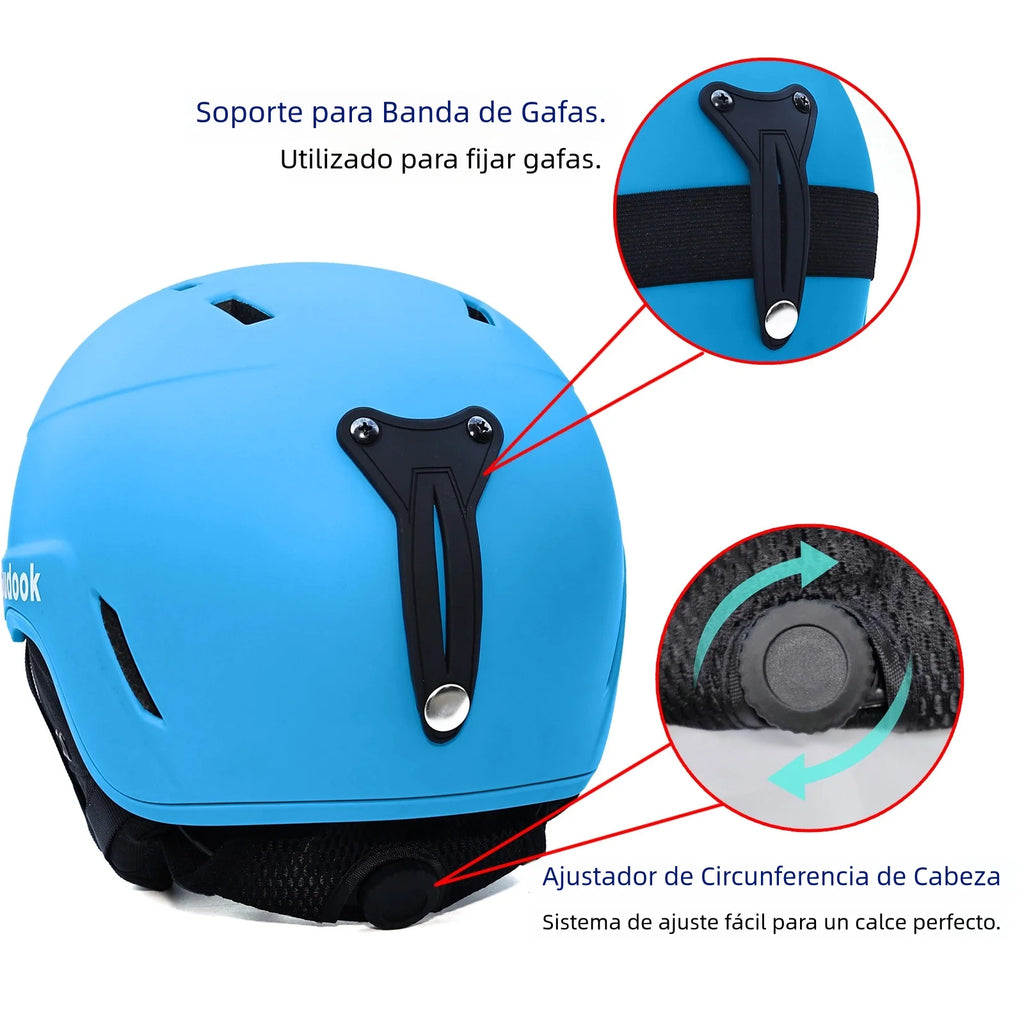 Casco de esquí - Casco de snowboard para adultos y jóvenes - Casco de nieve con carcasa de PC y espuma EPS, casco deportivo para nieve Casco de snowboard