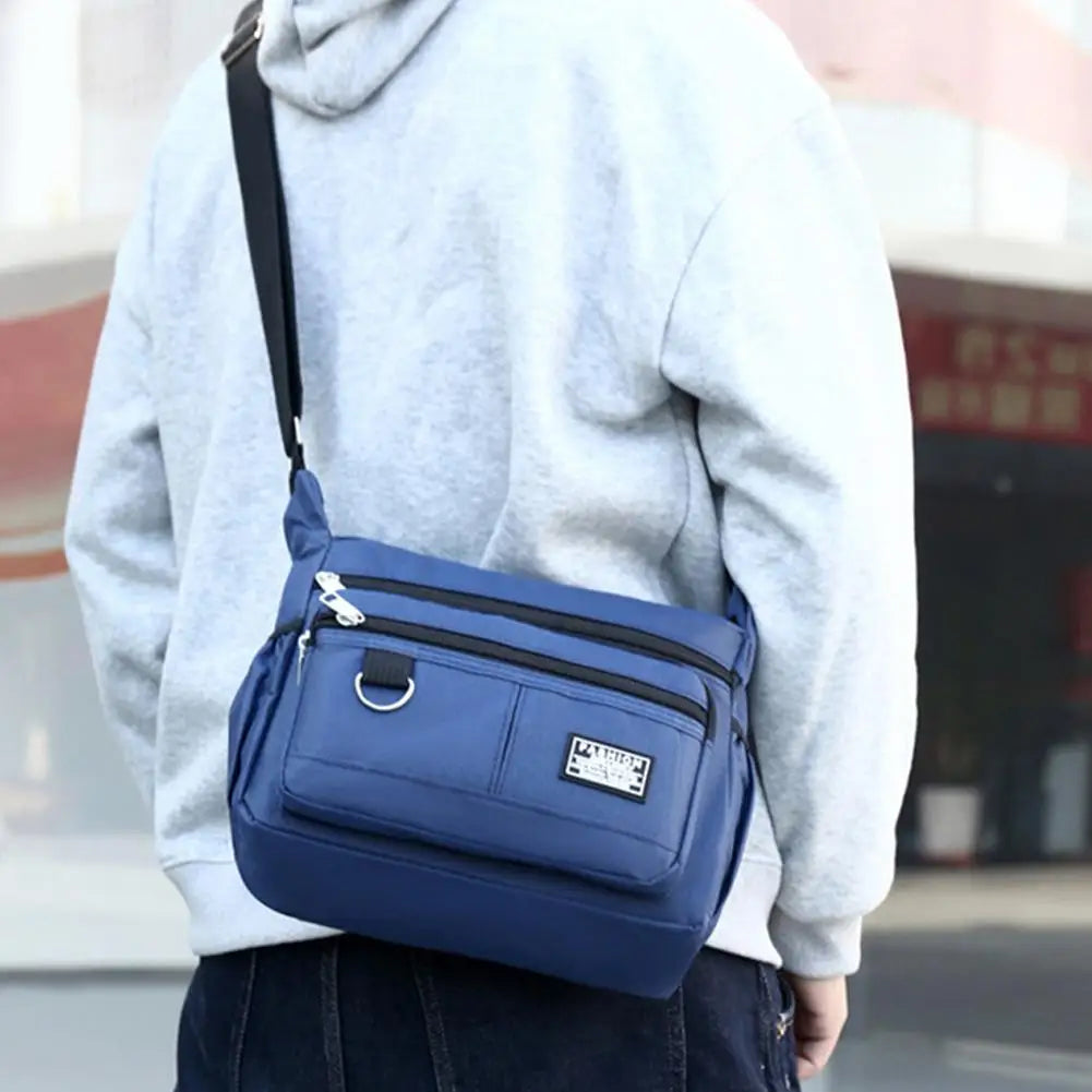 Bolso cruzado para hombre, bolsos de un solo hombro, bolsa de almacenamiento con múltiples bolsillos de gran capacidad, bolso de moda, bolsos cruzados de negocios