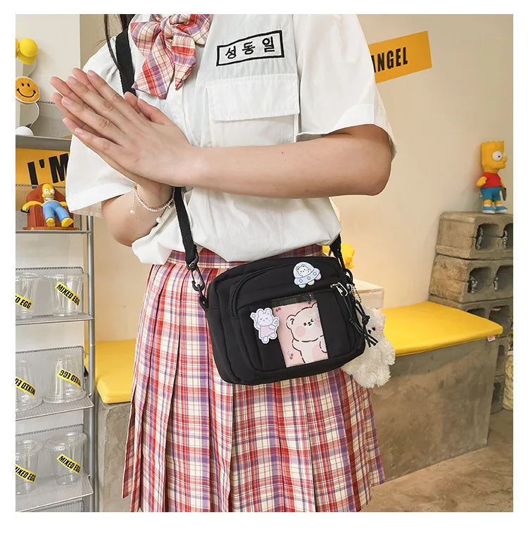 Nuevo Bolso Kawaii para niñas, novedad de 2024, Bolso transparente JK, Bolso cruzado pequeño para mujeres, bolsos y Bolsos de hombro, Bolso Itabag