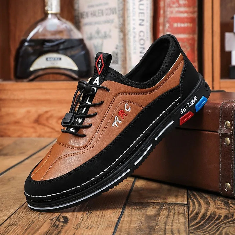 Zapatos informales para hombre, moda de otoño 2025, cómodos zapatos de negocios antideslizantes para hombre, calzado ligero de talla grande 39-44, zapatillas nuevas para hombre