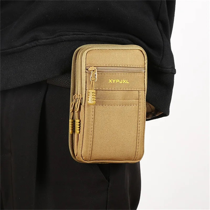 Riñonera para hombre, bolsa para exteriores, impermeable, táctica, militar, deporte, cinturón de caza, Molle, bolsas de nailon para teléfono móvil, herramientas de viaje