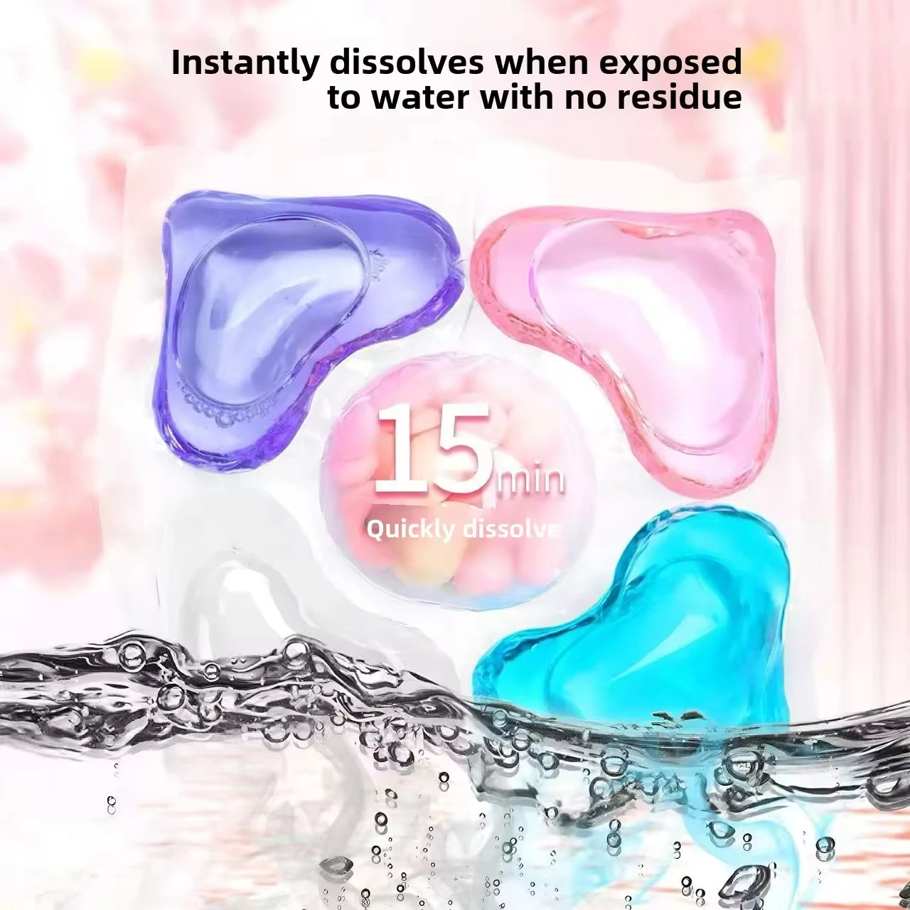 5 en 1 cuentas de lavandería detergente cápsula líquida bolas caja de jabón aroma Gardenia fragancia perfumada cuenta para lavadora doméstica