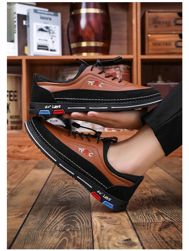 Zapatos informales para hombre, moda de otoño 2025, cómodos zapatos de negocios antideslizantes para hombre, calzado ligero de talla grande 39-44, zapatillas nuevas para hombre