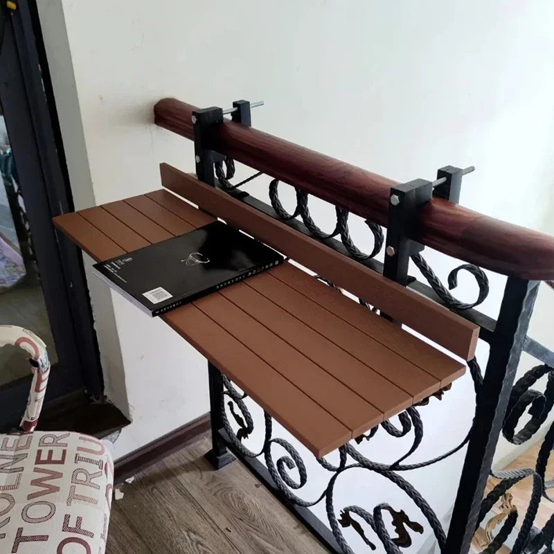 Escritorio plegable portátil, mesas de balcón, barandilla colgante multifuncional, muebles de diseño para el hogar pequeños, modernos y sencillos, impermeables