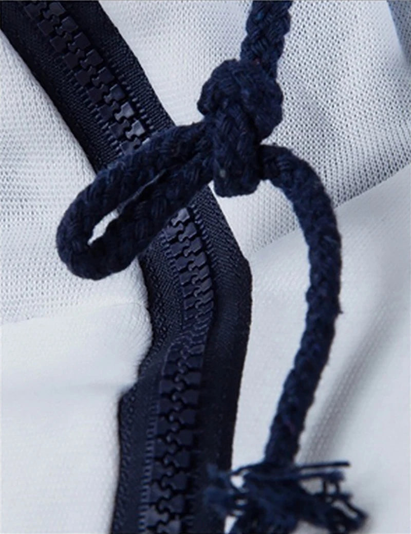 Sudadera con capucha de manga larga para hombre, suéter con cremallera, cuello alto, chaqueta superior, abrigo, color negro