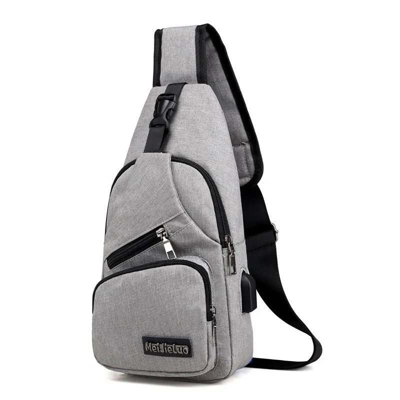 Bolso cruzado informal a la moda, bolso de hombro pequeño para hombre, mochila Diagonal para hombre, bolso mensajero para teléfono, riñonera para niño, paquete de pecho nuevo
