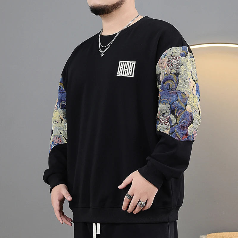 Sudadera para Hombre, suéter holgado de talla grande, sudaderas con capucha, Camiseta deportiva de manga larga, Camiseta de Otoño Invierno, Ropa de Hombre de gran tamaño