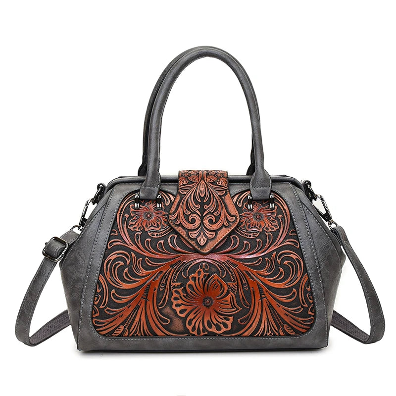 Bolso Retro de alta calidad, bolso de hombro para mujer, bolso de diseñador lujoso, bolsillo de oficina en relieve 3D, Bolsos de marca Lujo, nuevo paquete de regalo