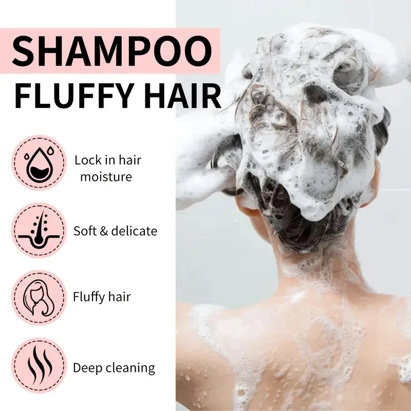 Champú de queratina con aroma a rosa clara, nutritivo, control de aceite y brillo para el cabello.