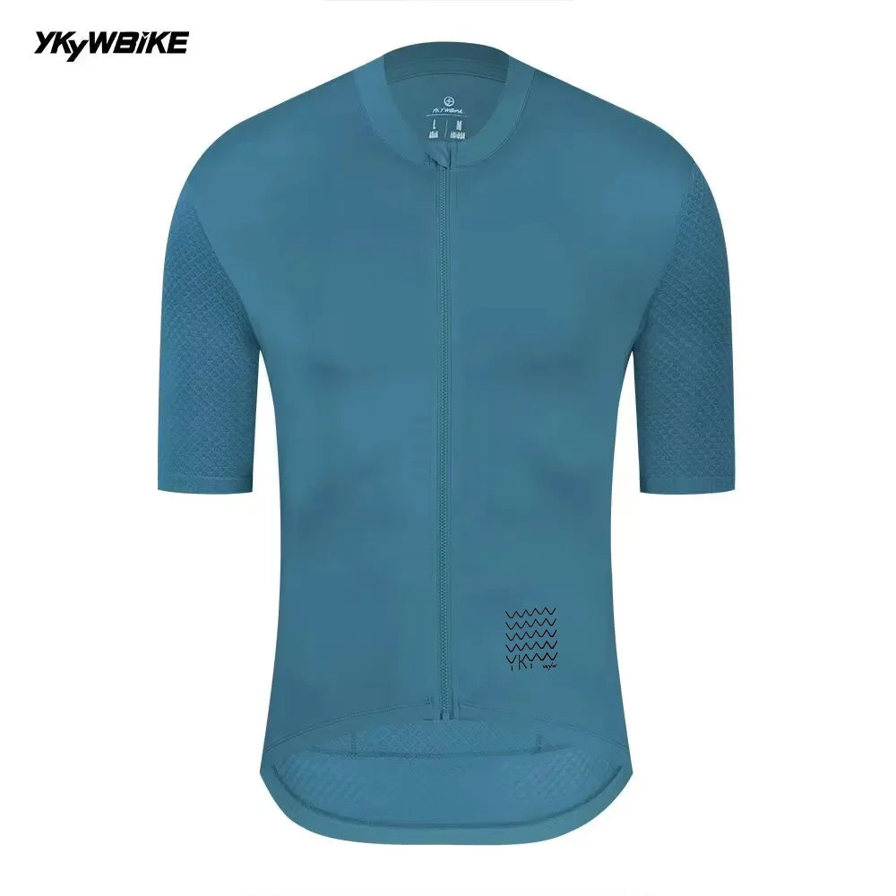 YKYWBIKE-Camiseta de ciclismo para hombre, Maillot de verano para bicicleta de montaña, camiseta para descenso, equipo profesional de alta calidad, ropa de bicicleta de manga corta