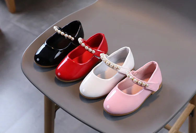 Zapatos de piel para niña, calzado de princesa, suela suave, Mary Jane, primavera y otoño