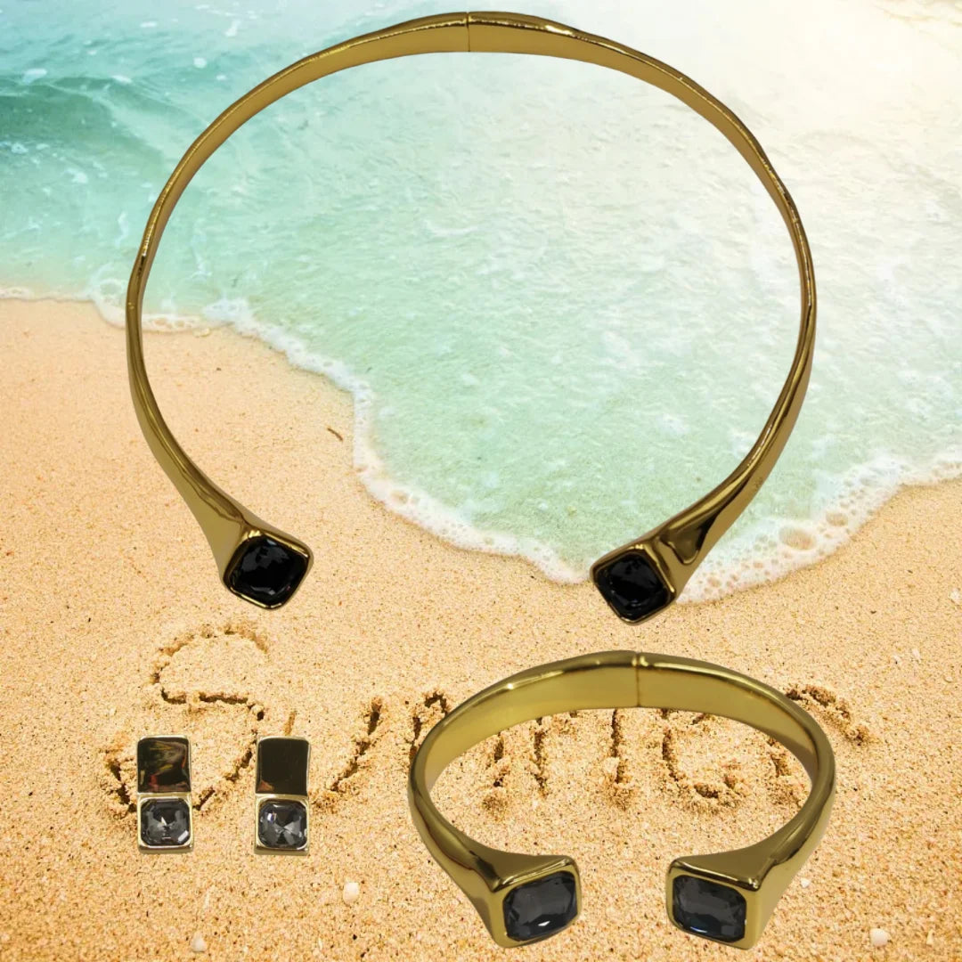 2025 Conjunto de joyería de regalo para mujer, superventas, moda versátil, ocio Popular europeo de verano