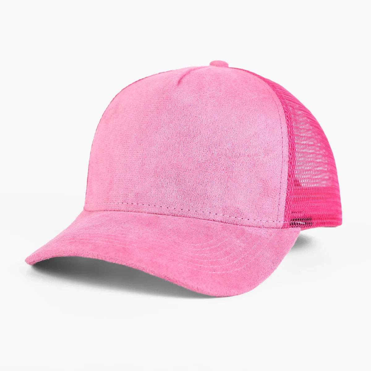 Gorra de béisbol de 1 pieza para hombre, gorra de camionero de gamuza de malla de 5 paneles, gorros para deportes al aire libre para primavera y verano para mujer, gorros de Color sólido